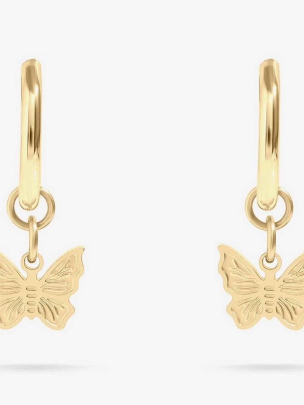Butterfly Gold Huggie Earrings